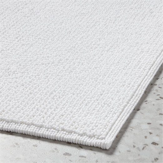 Arlow Organic Cotton White Bath Mat 24"x36"