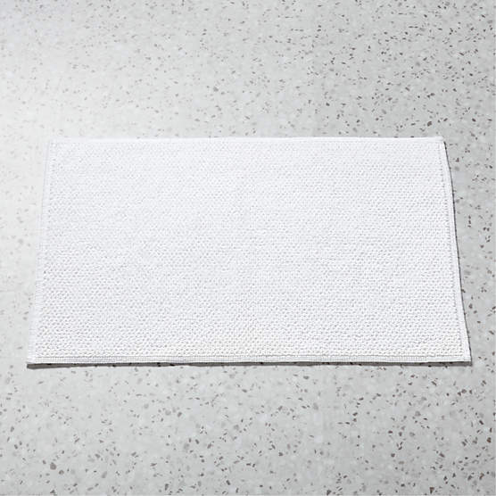 Arlow Organic Cotton White Bath Mat 24"x36"