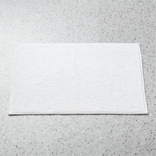 Arlow Organic Cotton White Bath Mat 24"x36"