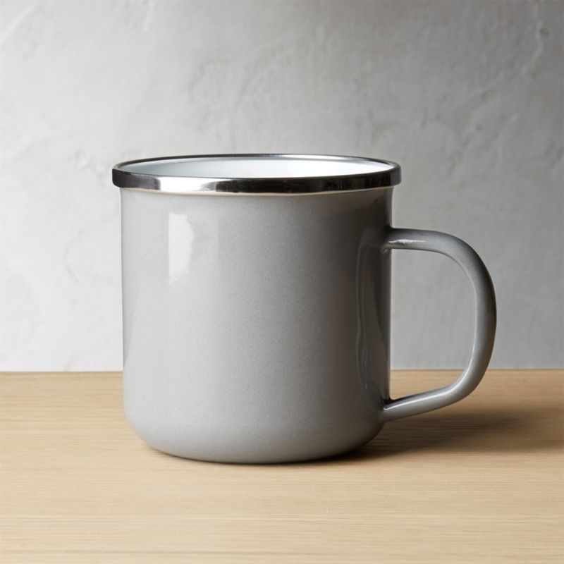 Extra Large Coffee Mugs Cb2 Large Light Grey Enamel Mug