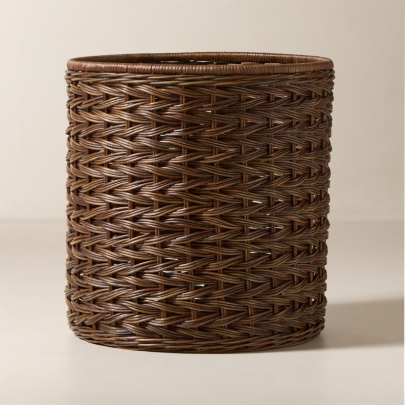 Ennio Handwoven Brown Rattan Storage Basket Large - image 2 of 4