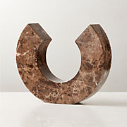 Carbon Brown Burl Wood Entryway Cabinet