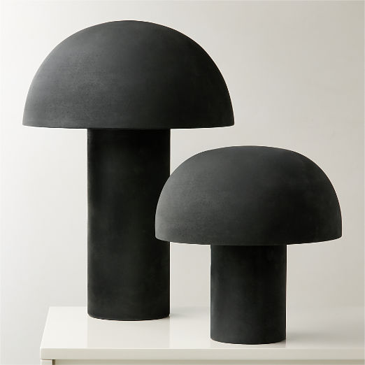 Enoki Mini Black Dome Table Lamp