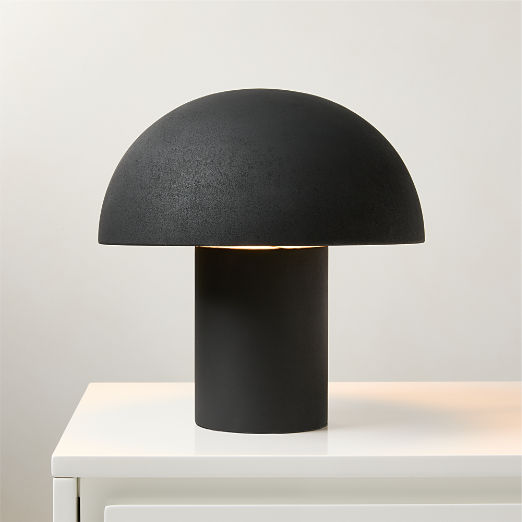 Enoki Mini Black Dome Table Lamp