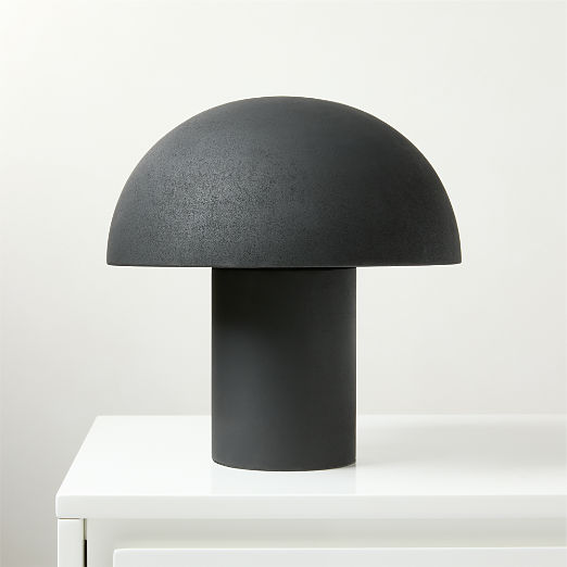 Enoki Mini Black Dome Table Lamp