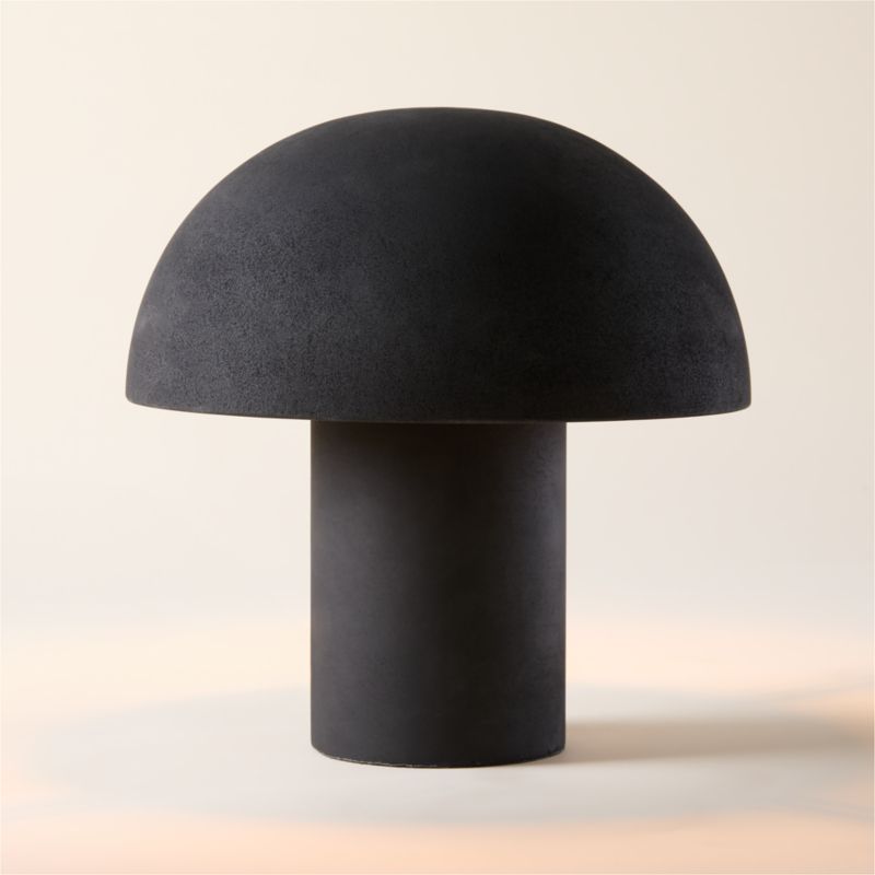 Viewing product image Enoki Mini Black Dome Table Lamp - image 1 of 5