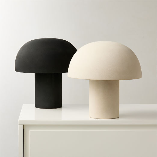 Enoki Mini Black Dome Table Lamp