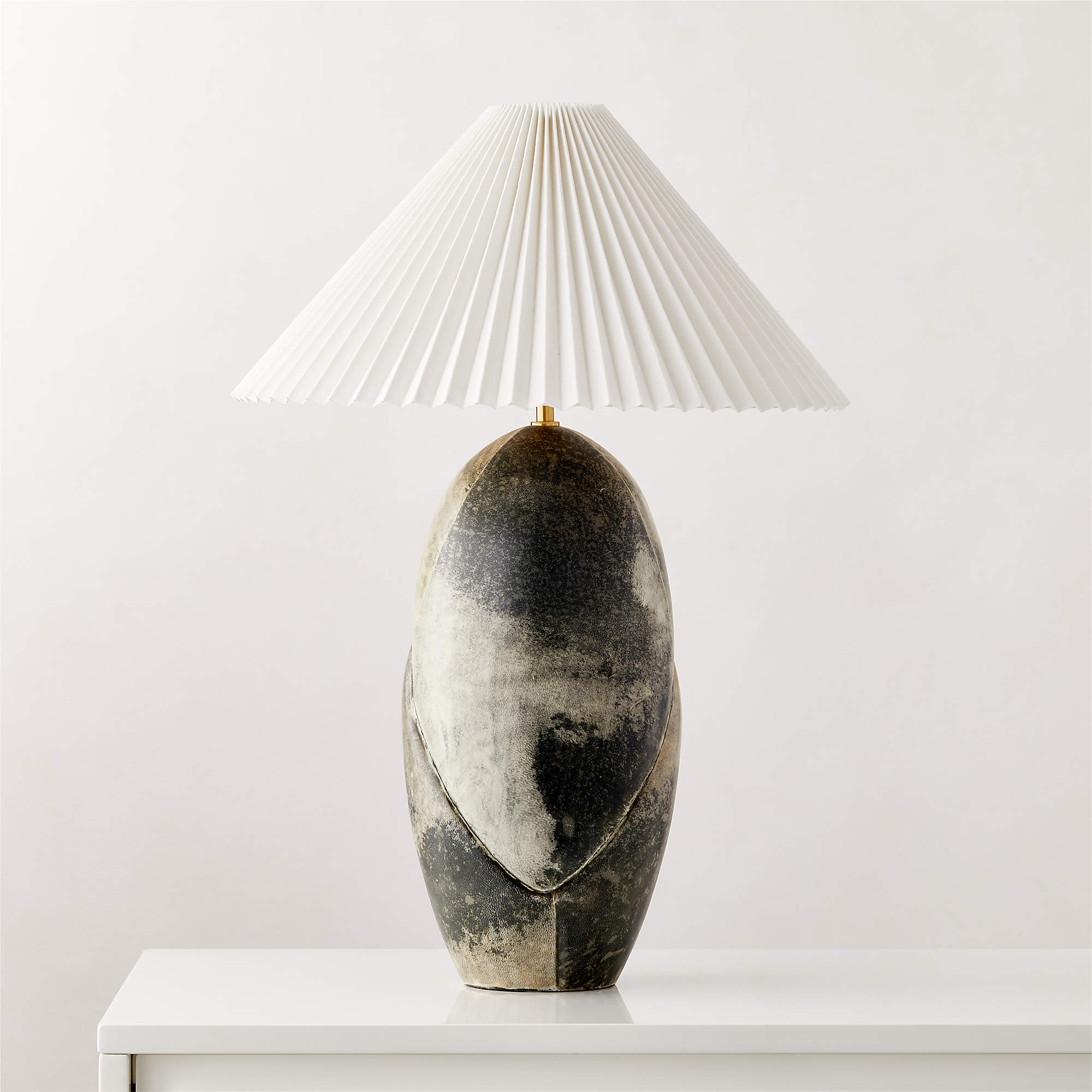 Enora Pieced Vellum Table Lamp CB2