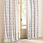 Lea Warm White Striped Linen Sheer Window Curtain Panel 48"x84"