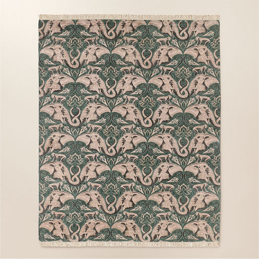 Entwined Elephants Rug 6'x9' - The White Lotus