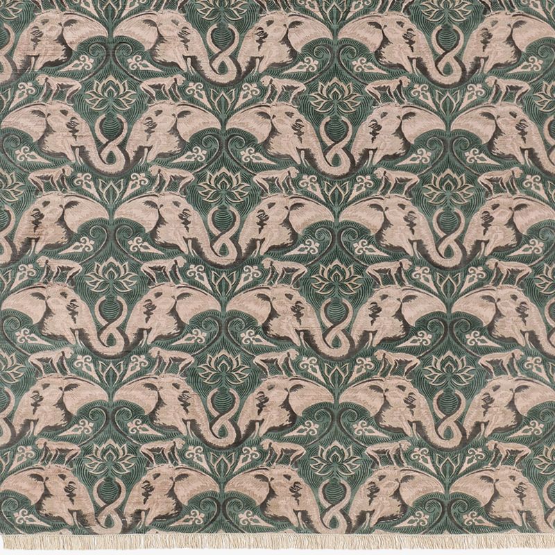 Entwined Elephants Rug Swatch 12"x12" - The White Lotus - image 0 of 7