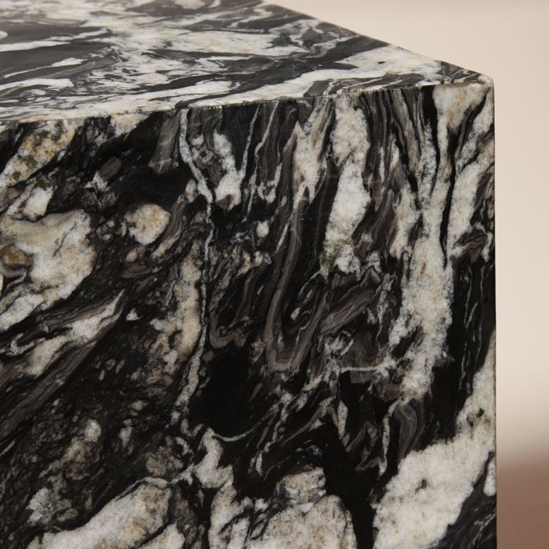 Enyo 18" Black Marble Side Table - image 3 of 6