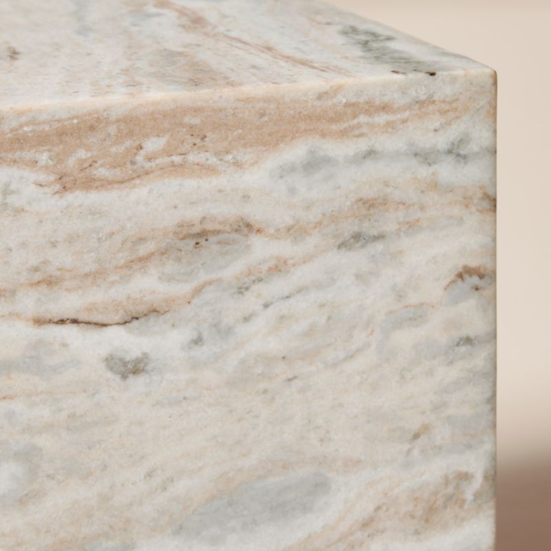 Enyo 18" Torrento Grey Marble Side Table - image 3 of 5