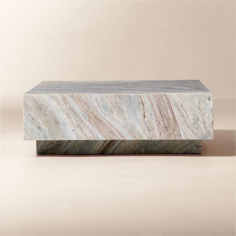 Enyo 55" Rectangular Torrento Grey Marble Coffee Table - image 4 of 11