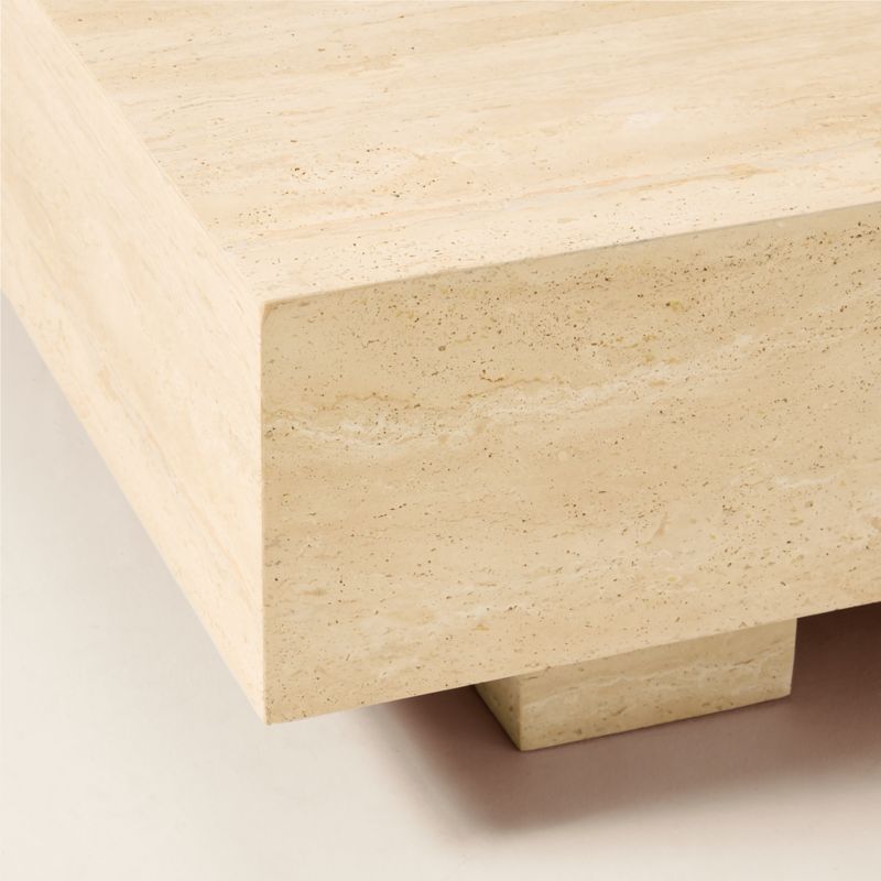 Enyo 55" Rectangular Travertine Coffee Table - image 7 of 11