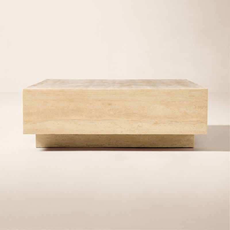 Enyo 55" Rectangular Travertine Coffee Table - image 6 of 11
