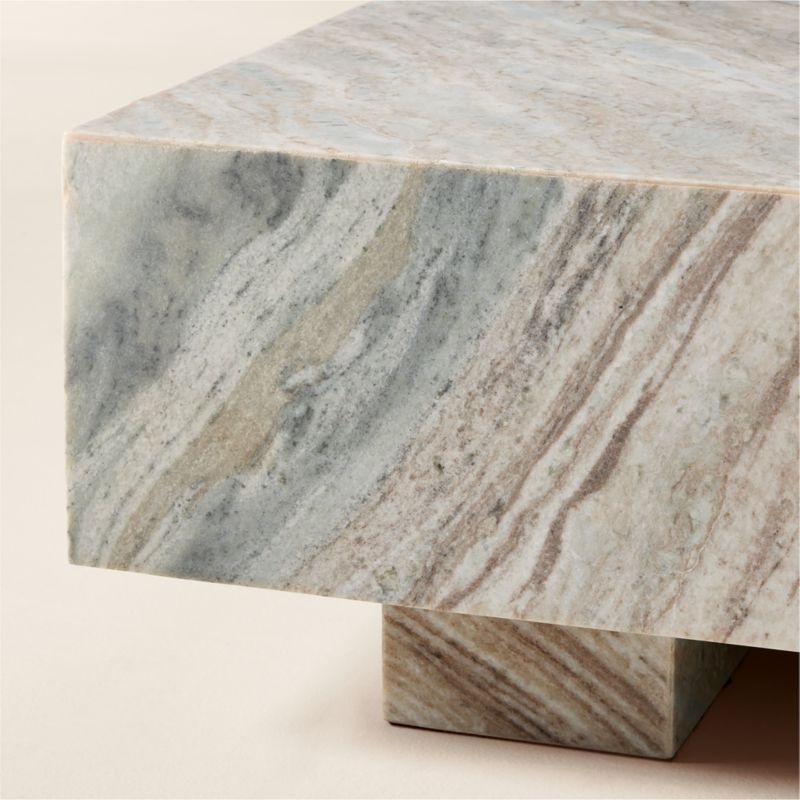 Enyo 76" Rectangular Torrento Grey Marble Coffee Table - image 5 of 11