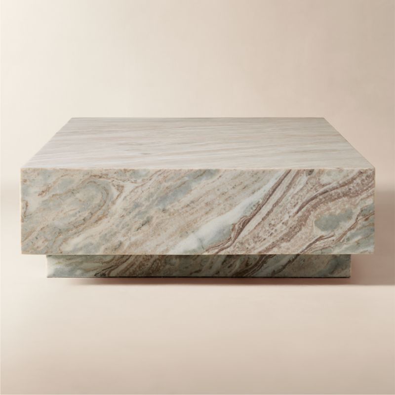 Enyo 76" Rectangular Torrento Grey Marble Coffee Table - image 4 of 11