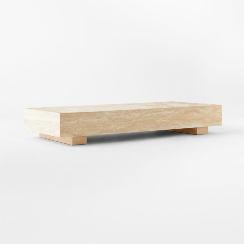 Enyo Rectangular Travertine Coffee Table - image 9 of 13