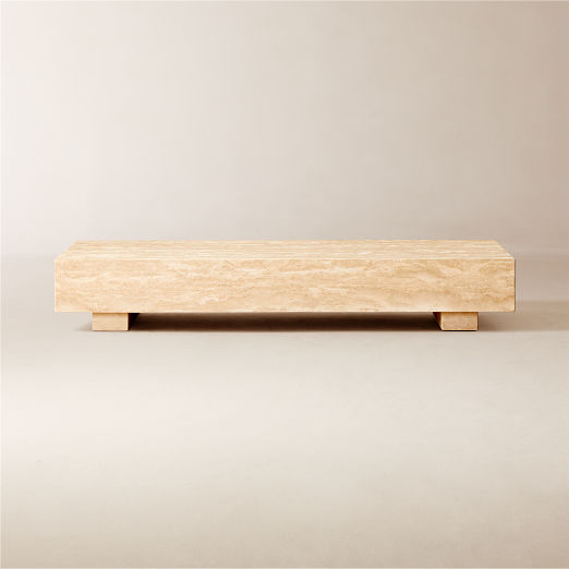 Enyo Rectangular Travertine Coffee Table