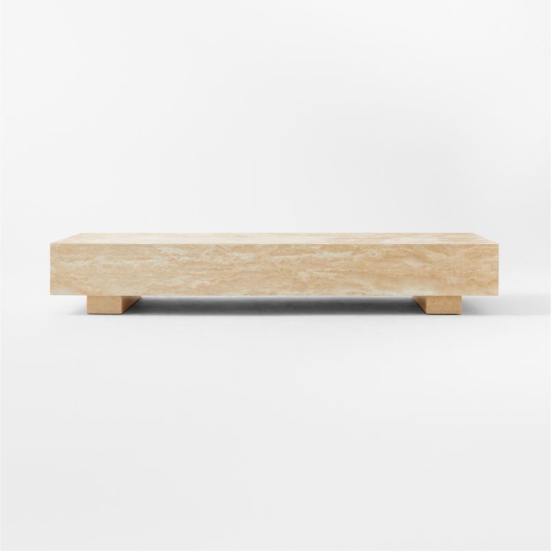 Enyo Rectangular Travertine Coffee Table - image 8 of 13