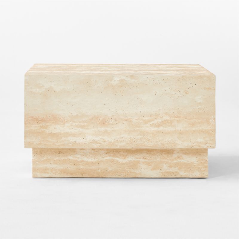 Enyo Square Travertine Side Table - image 6 of 8