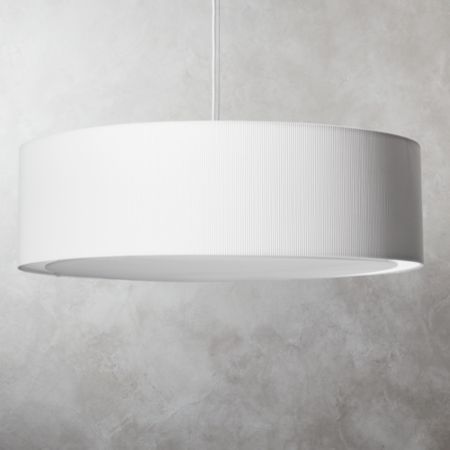 Equator White Oversized Pendant Light Reviews Cb2