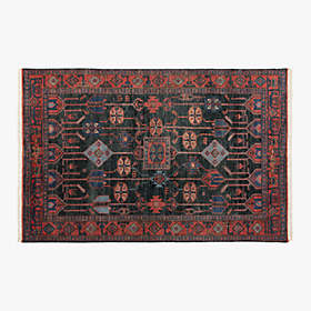 Mid Bluecolor Rugs Tencel Ultra-Soft Hand Knotted in India 5' X 8' Rug