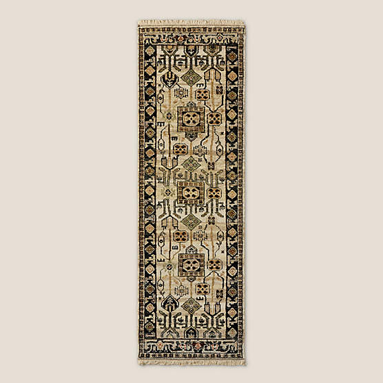 Eros Hand-Knotted Taupe Wool Area Runner Rug 2.5'x8'