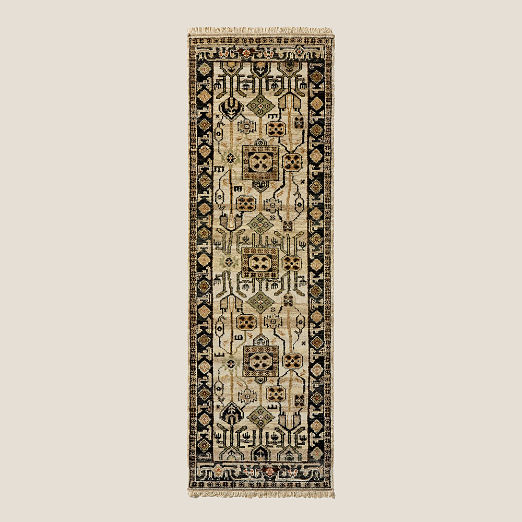 Eros Hand-Knotted Taupe Wool Area Runner Rug 2.5'x8'