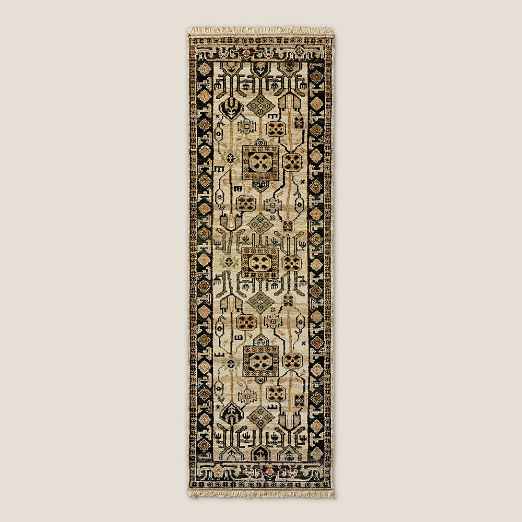 Eros Hand-Knotted Taupe Wool Area Runner Rug 2.5'x8'