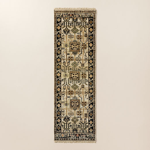 Eros Hand-Knotted Taupe Wool Runner Rug 2.5'x8'