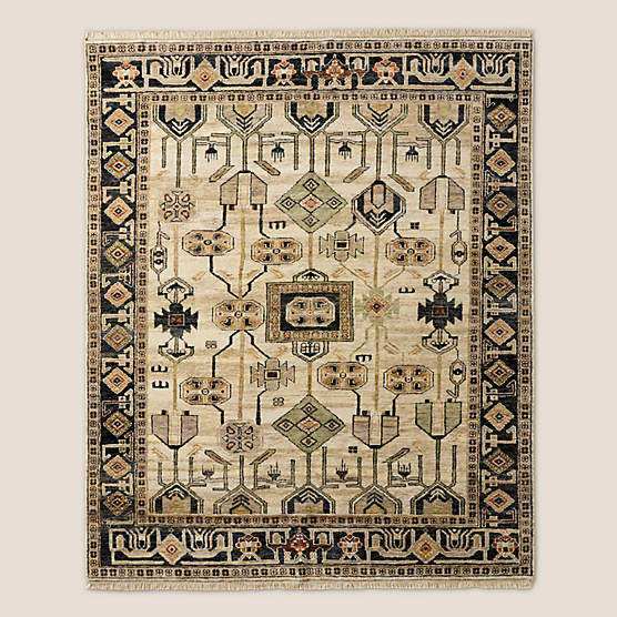 Eros Hand-Knotted Taupe Wool Area Rug 8'x10'