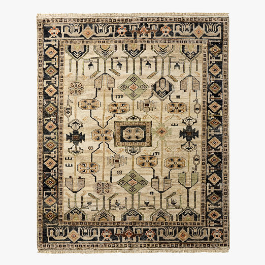 Eros Hand-Knotted Taupe Wool Area Rug