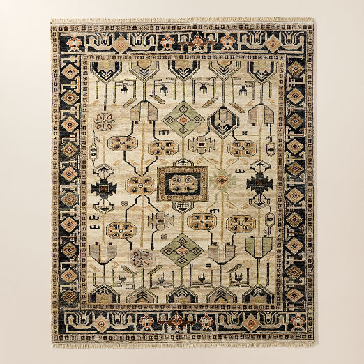 Eros Hand-Knotted Taupe Wool Area Rug