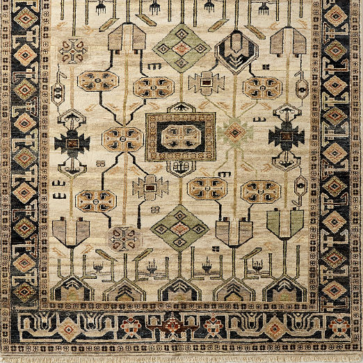 Eros Hand-Knotted Taupe Wool Rug Swatch 12"x12"