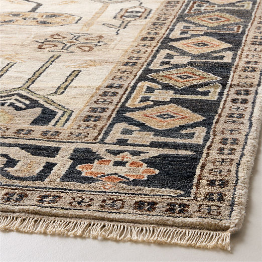 Eros Hand-Knotted Taupe Wool Area Rug