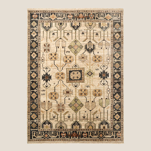 Eros Hand-Knotted Taupe Wool Area Rug 10'x14'