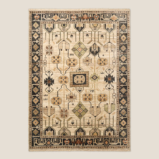 Eros Hand-Knotted Taupe Wool Area Rug 10'x14'