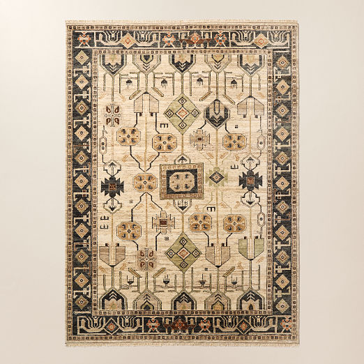 Eros Hand-Knotted Taupe Wool Area Rug 10'x14'