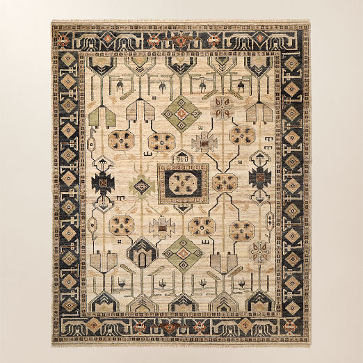 Eros Hand-Knotted Taupe Wool Area Rug 12'x15'