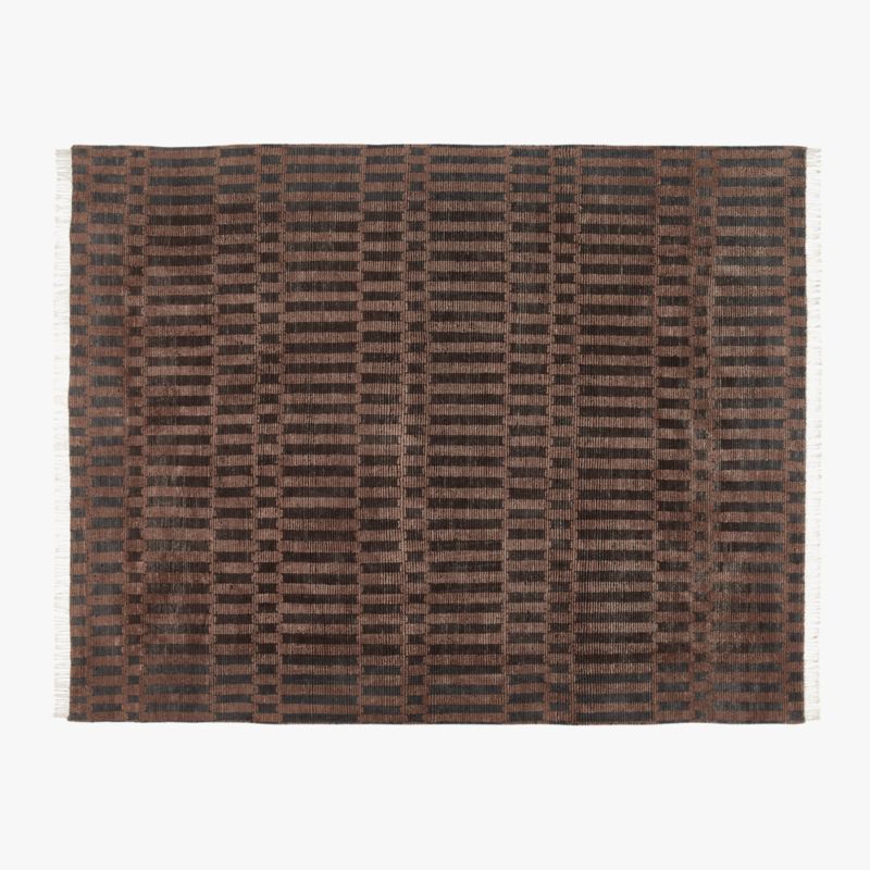 Esme Black/Brown HandKnotted Area Rug 9'x12' + Reviews CB2 Canada