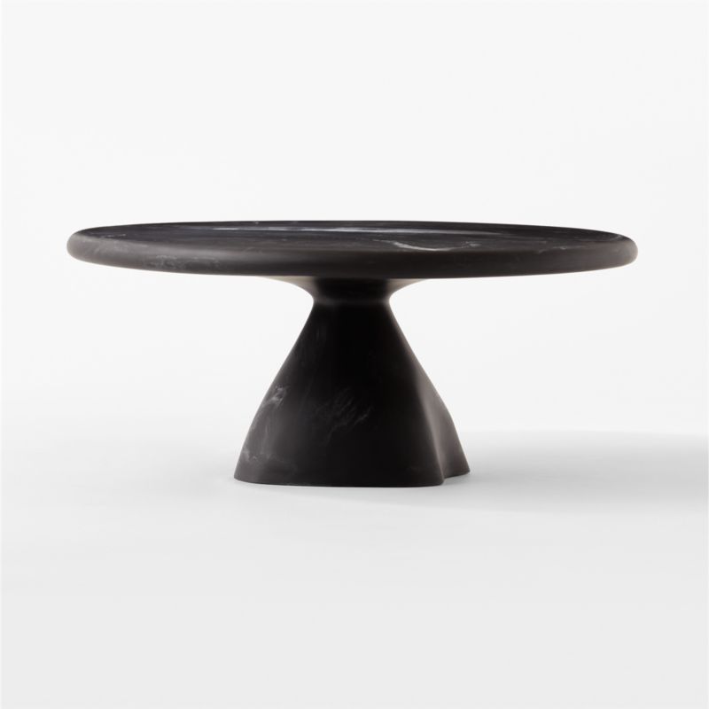 Espira Round Black Marbled Resin Coffee Table - image 6 of 10