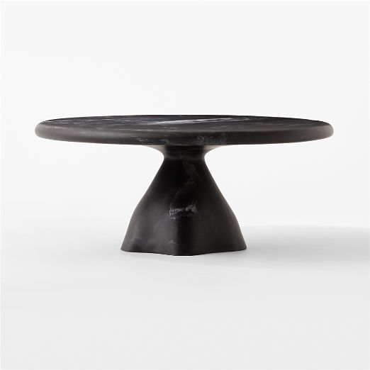 Espira Round Black Marbled Resin Coffee Table