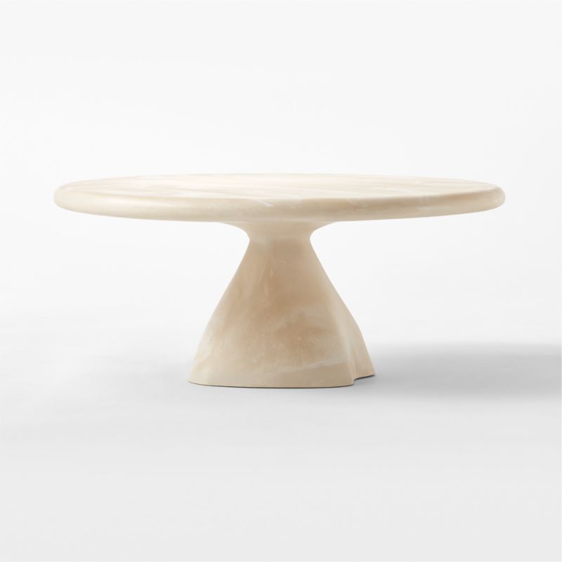 Espira Round Cream Marbled Resin Coffee Table - image 7 of 14