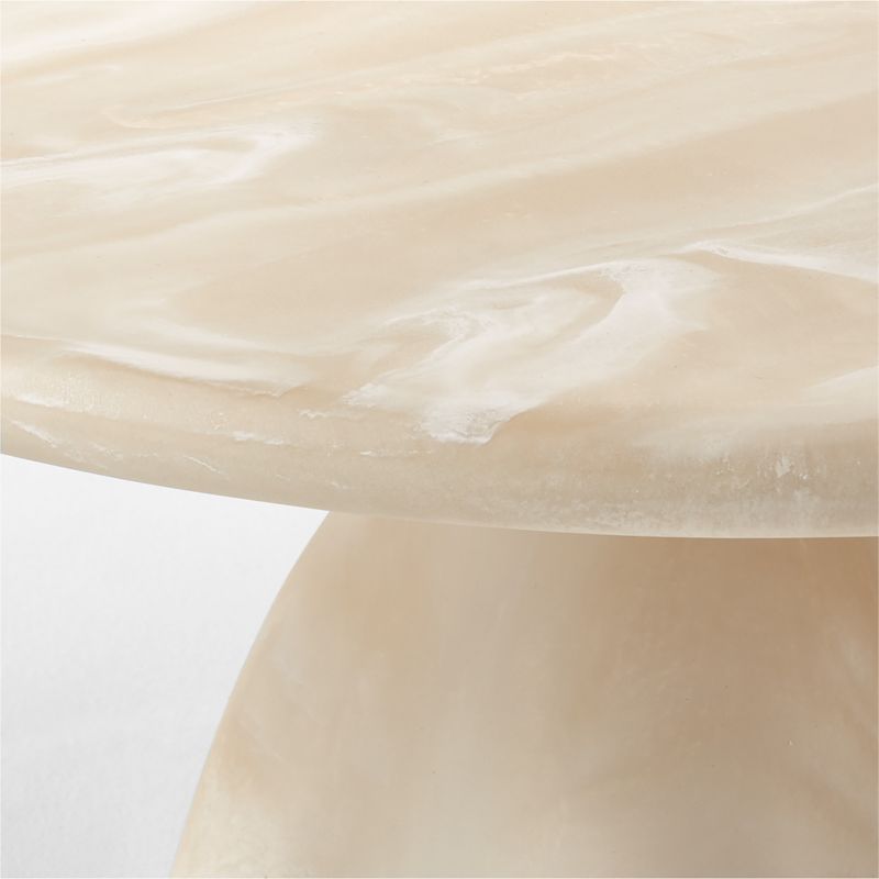 Espira Round Cream Marbled Resin Coffee Table - image 8 of 14