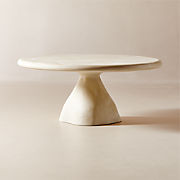 Boucle Ivory White Pouf