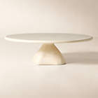 Estelle 66" Oval White Resin Coffee Table