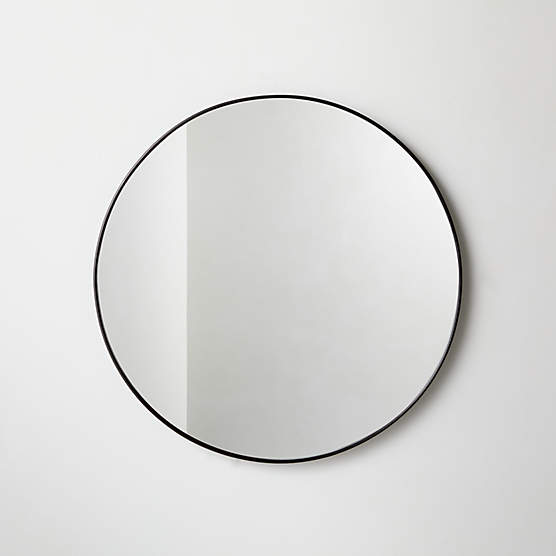 Espressione Blackened Brass Round Wall Mirror 24"