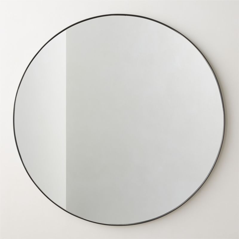 Espressione Blackened Brass Round Wall Mirror 48" - image 0 of 4